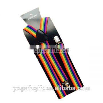 beautiful color Y shaped adjustable suspenders