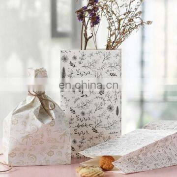 Recycle eco friendly shopping bag kraft paper bag with sticker