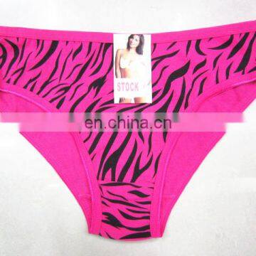 hot sell new design zebra young girl cotton panty