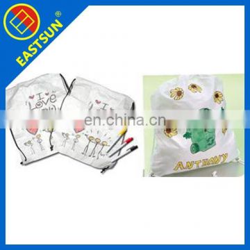 DIY printing promotional children drawstring bag / shopping bag