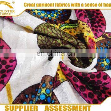 100% poly printing jacquard soft velour modern scarf fabric