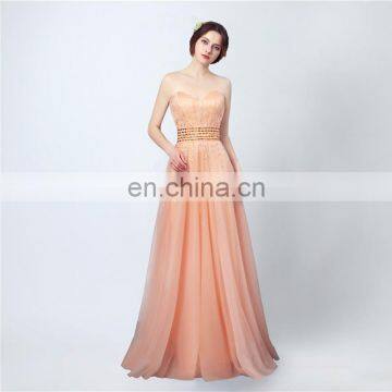 Elegant Sweetheart A Line Zipper Beading Backless Peplum Tulle Formal Sleeveless Custom Made Evening Dresses
