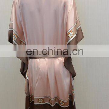 Ladies's Fashion Silk Flower Printed Slim Casual Wear Dresses photo-3