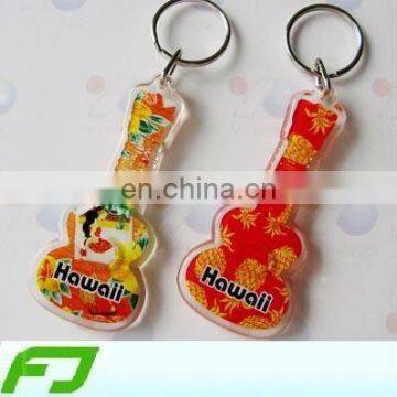 Promotional fashion acrylic guitar key chain