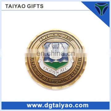 Promotion custom gold plated tungsten coin