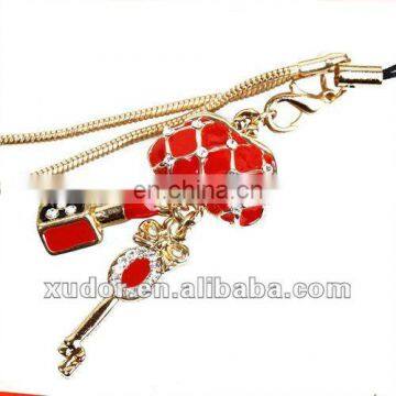 Red handbag Mobilephone Accessory,mobile phone strap/charm 5608