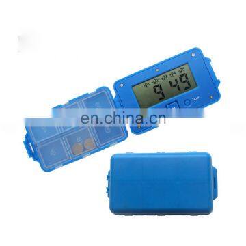 Compact Design Green Digital Pill Box with Alarm Timer