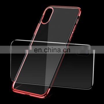 For iPhone X Electroplating Soft TPU Phone Case