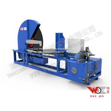 Cutting machine for rubber