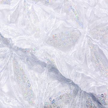 Custom Made Pattern Polyester Sequin Glitter Fabric photo-2