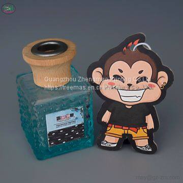 Lovely and Beautiful Carton Person Paper Car Air Freshener Hanging in a Car With Lily Fragrance or Customized photo-3