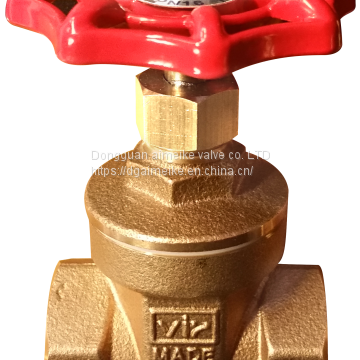 High-grade Brass PN16 Bress Gate Valves 90 Color Yellow / Red