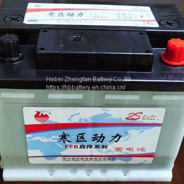 Zhengfan Battery 12v 60ah Lead Acid Start Stop Car Battery MF Automotive Car Battery Q85 6-QTPE-60 EFB CAR BATTERY photo-2