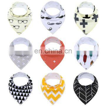 Soft Organic Cotton With Snaps for Teething Drooling Newborn Cotton Baby Organic Burp Cloths Cotton Baby Bandana Bibs photo-5