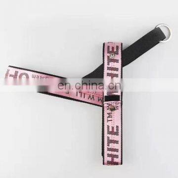 Fashion Brand Braid Letter Pet Collar Dog Collar Hauling Leash Harness Set