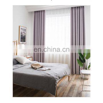 Linen Look Fire Retardant Hotel Blackout Window Curtain