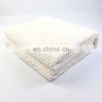 100% Polyester Super Soft Warm Embossed Plaid Plush Waffle Flannel Print Coral Fleece Throw Blanket photo-7