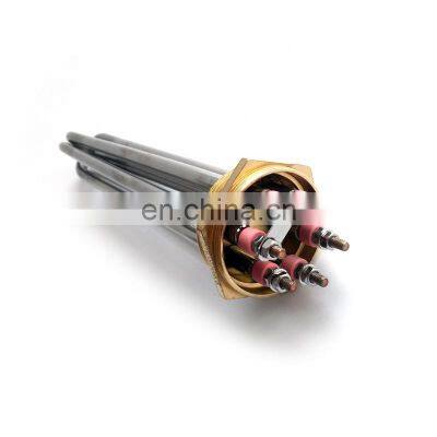 Industrial screw plug immersion tubular thermal oil heaters