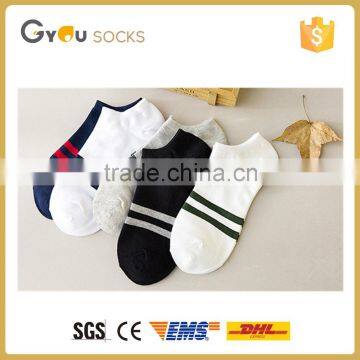 Korea style striped custom mens invisible sport cotton ankle socks