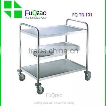 3 layers Round Tube Stainless Steel Room Food Service Trolley                        
                                                                                Supplier's Choice