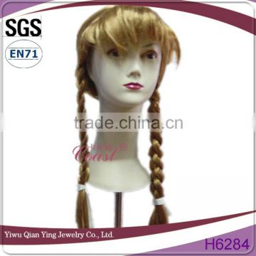 Lady's and girl's synthetic fashionable long braided wigs