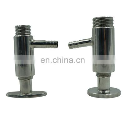 China ISO standard ss 304 316 stainless steel Sanitary male thread sample valve