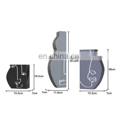 Home Accessories Table Modern Ceramic Abstract Art Decor Face Vase photo-5