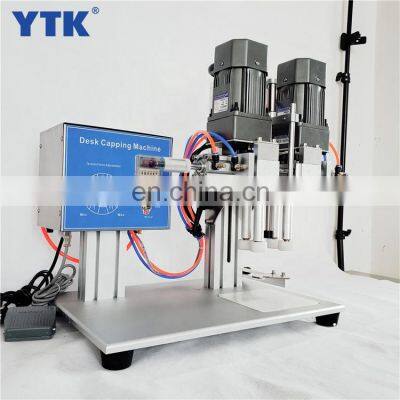 Small Desktop Semi-automatic Electric Twist Off Plastic Glass Jar Duckbill Spray Bottle Capping Machine For Disinfectant Bottle photo-4