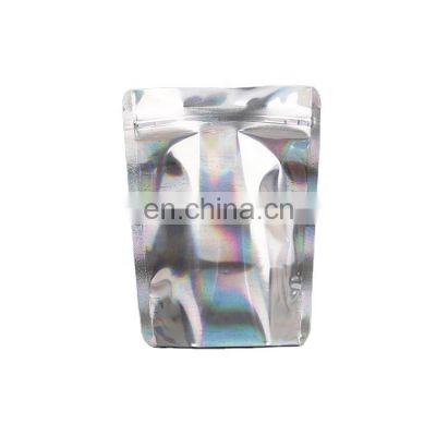 Custom resealable zip lock foil aluminized  stand up pouch with bottom gusset plastic packaging