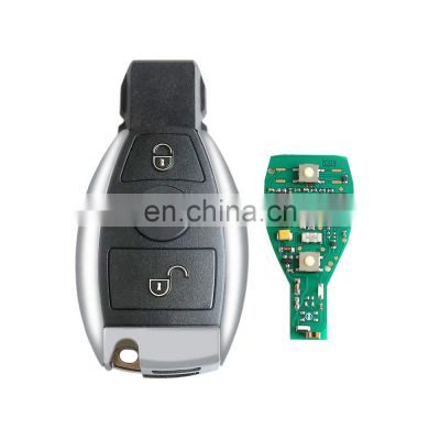 2 Buttons Keyless Entry 433 / 315 Mhz Car Remote Key Case For Benz NEC & BGA Smart Car Key