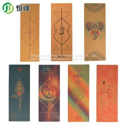 Wholesale Eco Friendly Non Slip Rubber Cork Yoga Mat for Sweaty,hot Workouts|includes Carring Strape photo-3