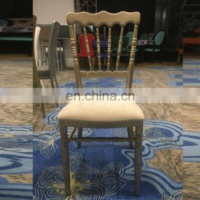 High quality custom printed napoleon chair crystal clear chair wedding