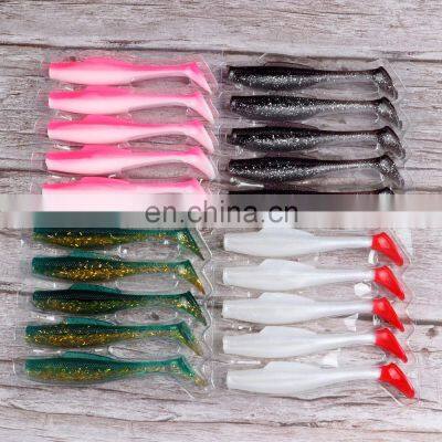 JOHNCOO High Quality 5pcs/bag Soft Bait 100mm 6.5g TPE Material Hot Sale Bass Fishing Lure