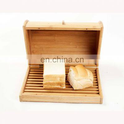 Freshness Preservation Natural OEM Bamboo Bread Box Kitchen Food Storage Container Pantry Organizer Kitchen & Tabletop photo-4