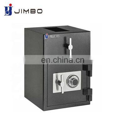 JIMBO Custom hotel business and home quality steel material security electronic password cash deposit safe with drop slot deposi