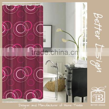 beautiful printing shower curtain with matching window curtain