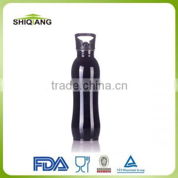 600ml gourd shape single wall stainless steel sports water bottle with plastic lid