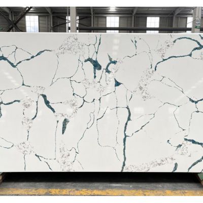 Code：6753，Calacatta artificial stone quartz slab kitchen countertops