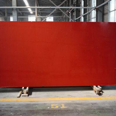 Code：red Crystal，Calacatta Artificial Stone Quartz Slab Kitchen Countertops photo-3