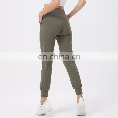 New Good Quality Women Casual Fitness Workout Pants Sports Running Gym Wear Yoga Women Loose Casual Jogger With Pockets