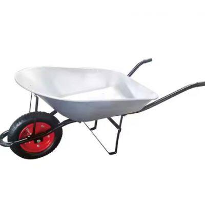 WB7200 Heavy Duty Garden Construction Wheelbarrow Wheel Barrow with Load 160kg 78L 3.25-8 inch Pneumatic Wheel