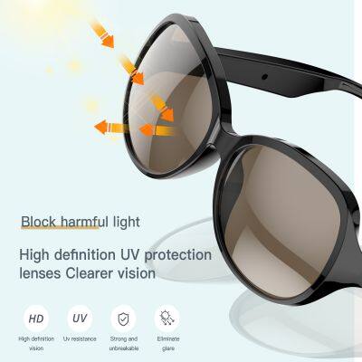 Smart Glasses Earphone Stereo Headset Dual Speaker Touch Wireless Bluetooth Sunglasses Headphone Travel Driving photo-4