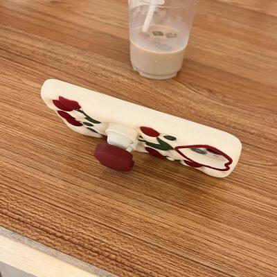 Fashion Cute 3D Cherry Bracket Soft Silicone Phone Case for IPhone 13 12 11 14 15 Pro Max on IPhone 14Pro 15Pro Back Cover photo-4