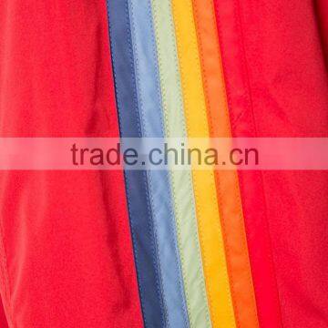 2016 New Design Stylish Hooded Red Rainbow Mens Winter Trench Coat photo-6