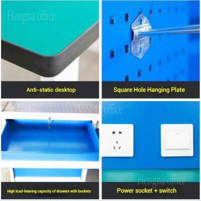 Durable Steel Workbench With Anti-Static Top and Power Outlets for Electronics Assembly photo-5