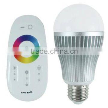 2.4G E27 6W RGB LED Bulbs with remote,wifi,iphone control