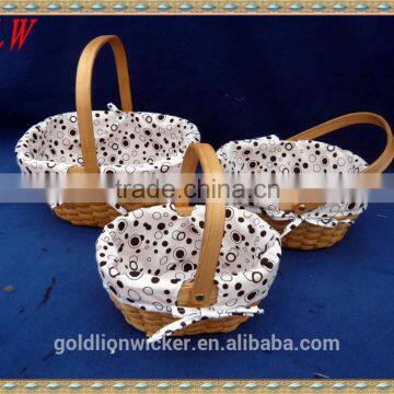 WOODCHIP BASKET with beautiful liner