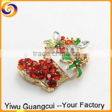 zinc alloy Metal women dress shoe christmas brooch