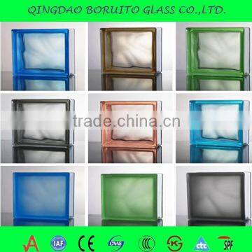 Interior and exterior decoration glass colored hollow bricks glass