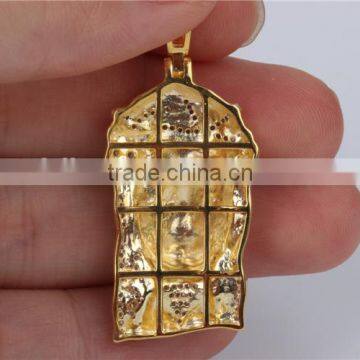 Wholesale Price Cheap Double Gold Plating Micro Pave Mini Jesus Piece Pendant Hip Hop photo-4
